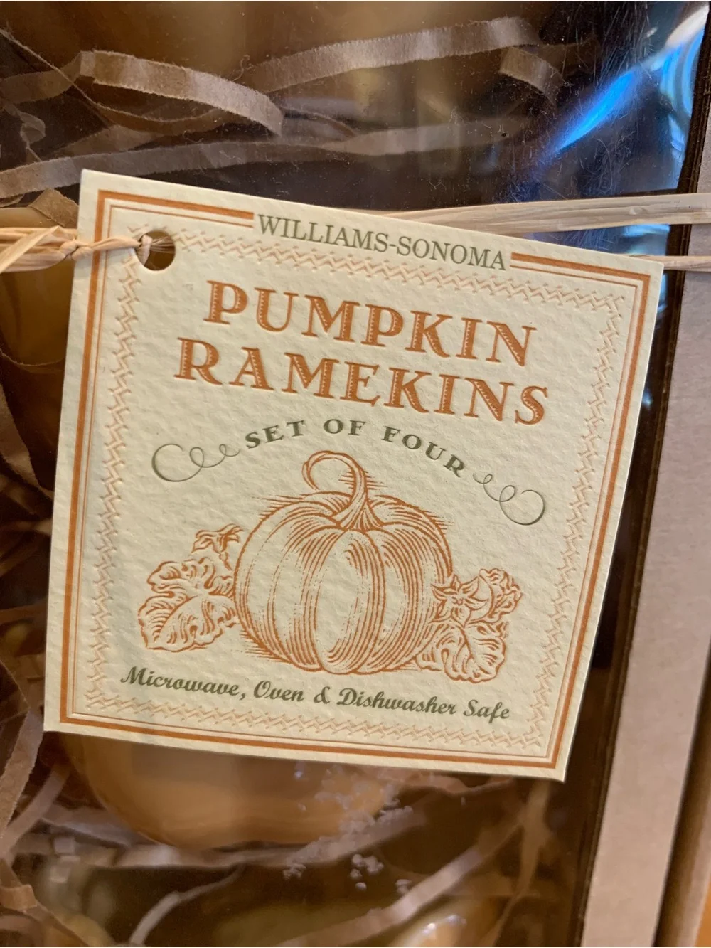 Williams Sonoma Pumpkin Ramekins Set Of Four NIB